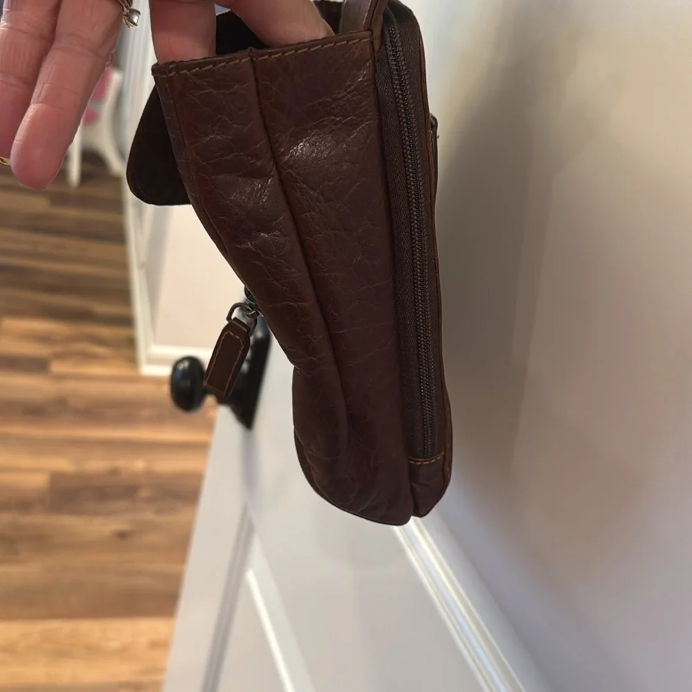 Jack George’s leather crossbody bag brown